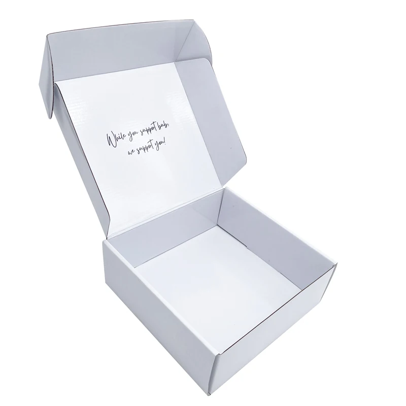 Custom Logo Luxury White Paper Mailing Packaging Boxes Corrugated Cardboard Carton Shipping Mailer Boxes