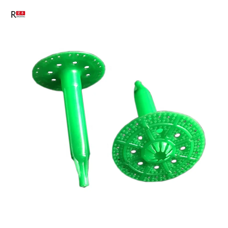 Insulation Fastener Anchor Nail Best Price HDPE Plastic for Construction Wall Insulation 50mm 60mm RF-INS9090 15mm~18mm Rongfeng