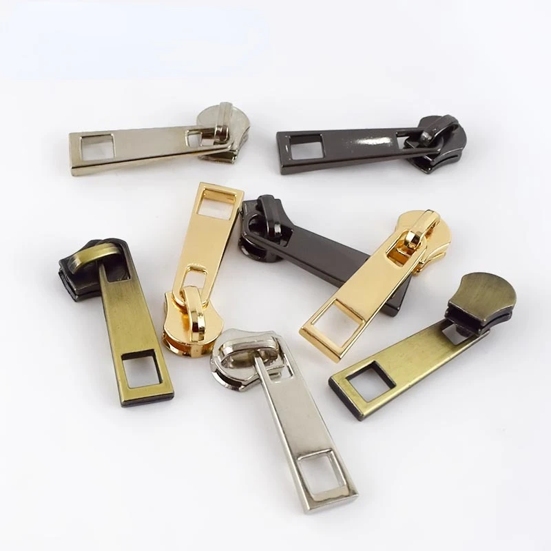 2023 fashion style Garment Metal Zipper Pull with Custom Logo Do Your Own Brand Leather Zipper Pull Leather