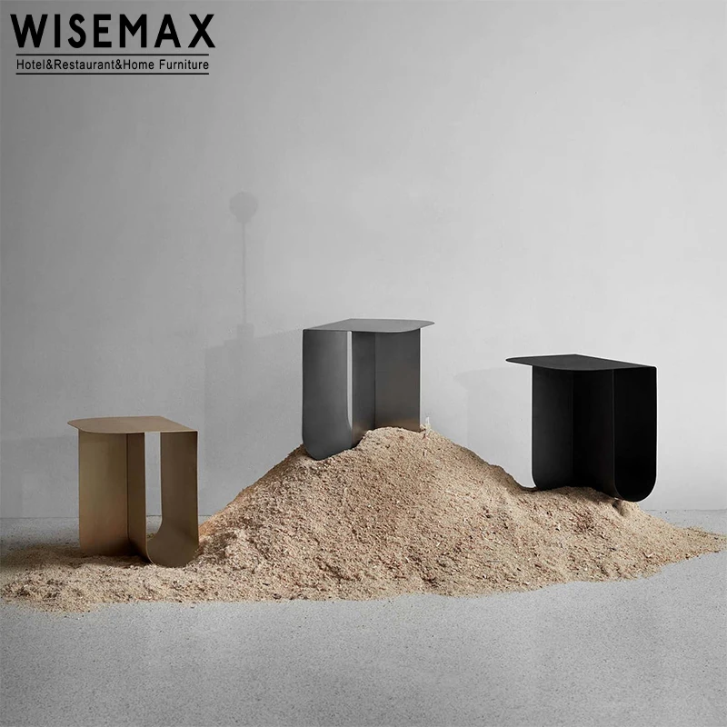 WISEMAX мебель современная для гостиной диван роскошный металлический столешник журнальный столик с основанием хранения из нержавеющей стали боковой стол