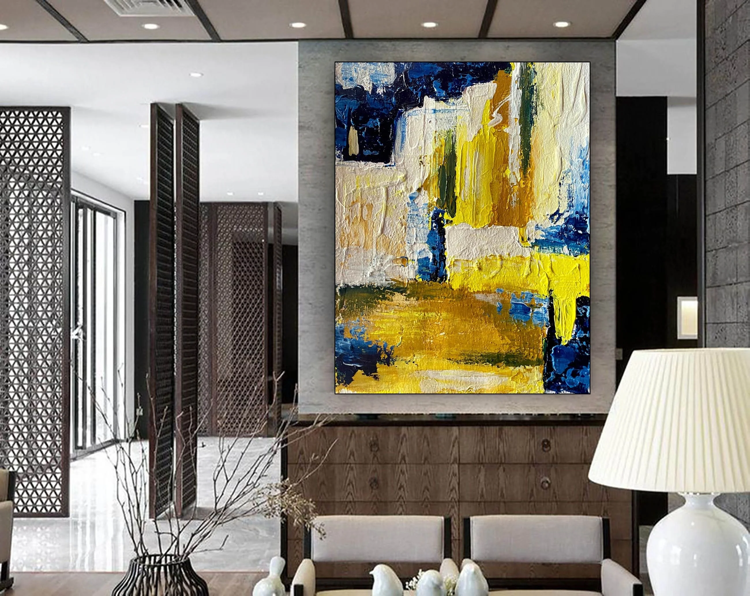 Customized Living Room Decorative Hotel Decor Handmade Art Canvas Wall Pictures Abstract Artwork Hand Painted Oil Painting