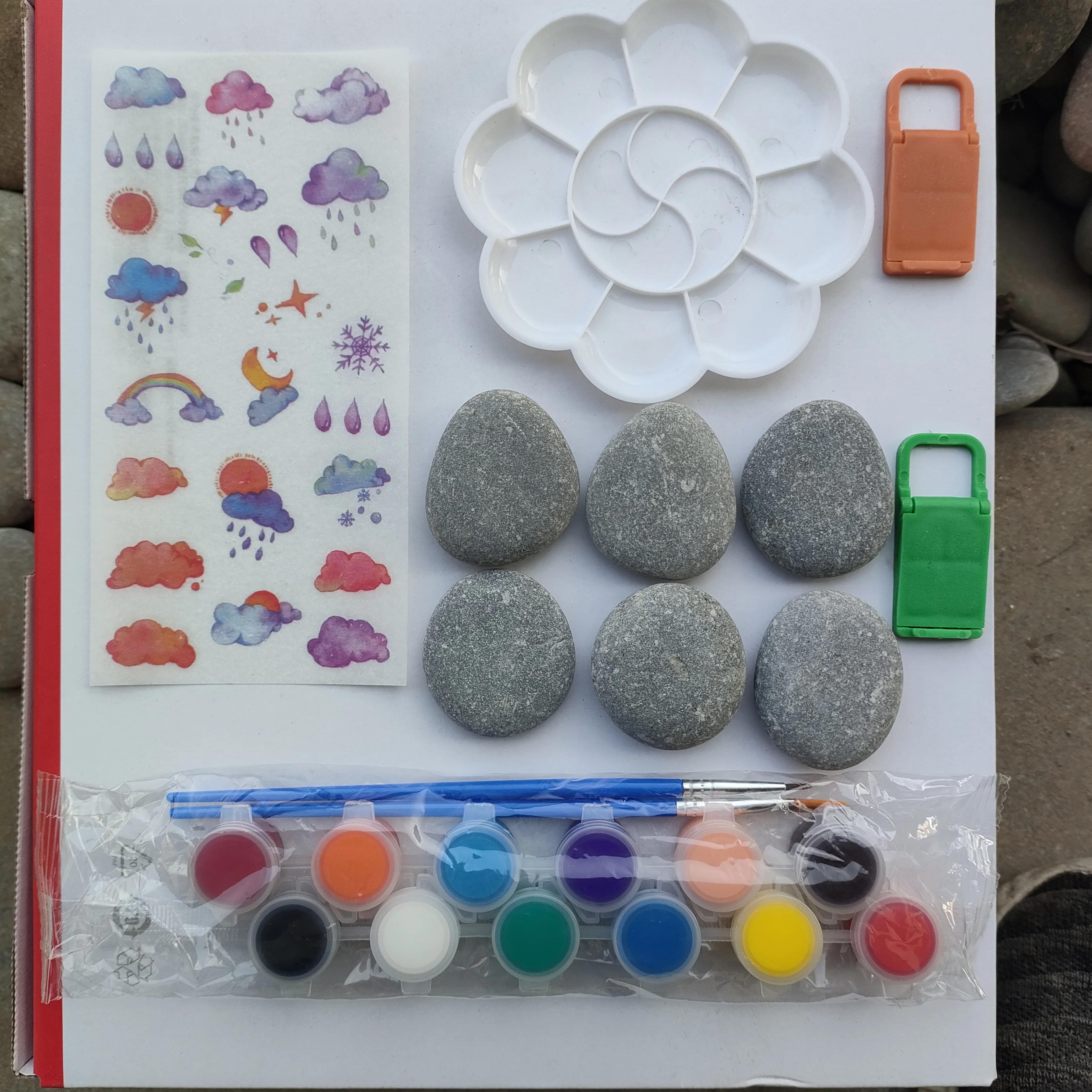 High quality Acrylic DIY Stone Painting Creative Graffiti Creative Graffiti Paint Set for kids