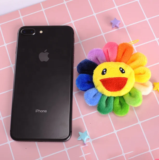 wholesale cheap New arrival keychain toy lovely colorful soft sunflower plush toy