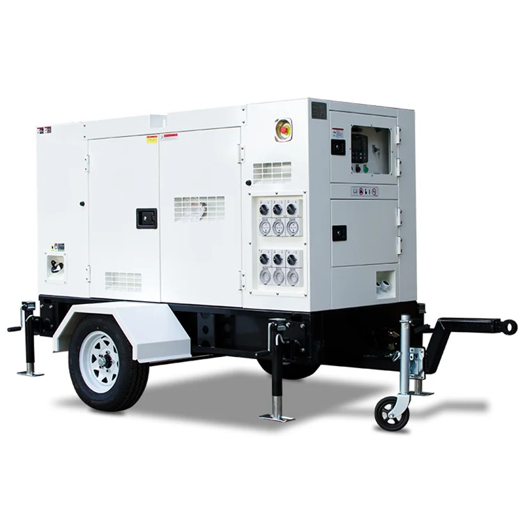 Mobile Type Powered By Cummins 4BTA3.9-G2 Silent Trailer 50Kva Diesel Generator 40Kw