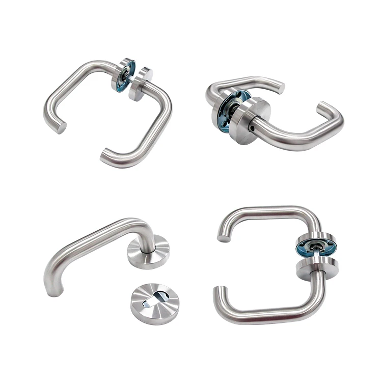 Manufacture Supplier Heavy Duty Fireproof Door Handle Stainless Steel European Standard Handle