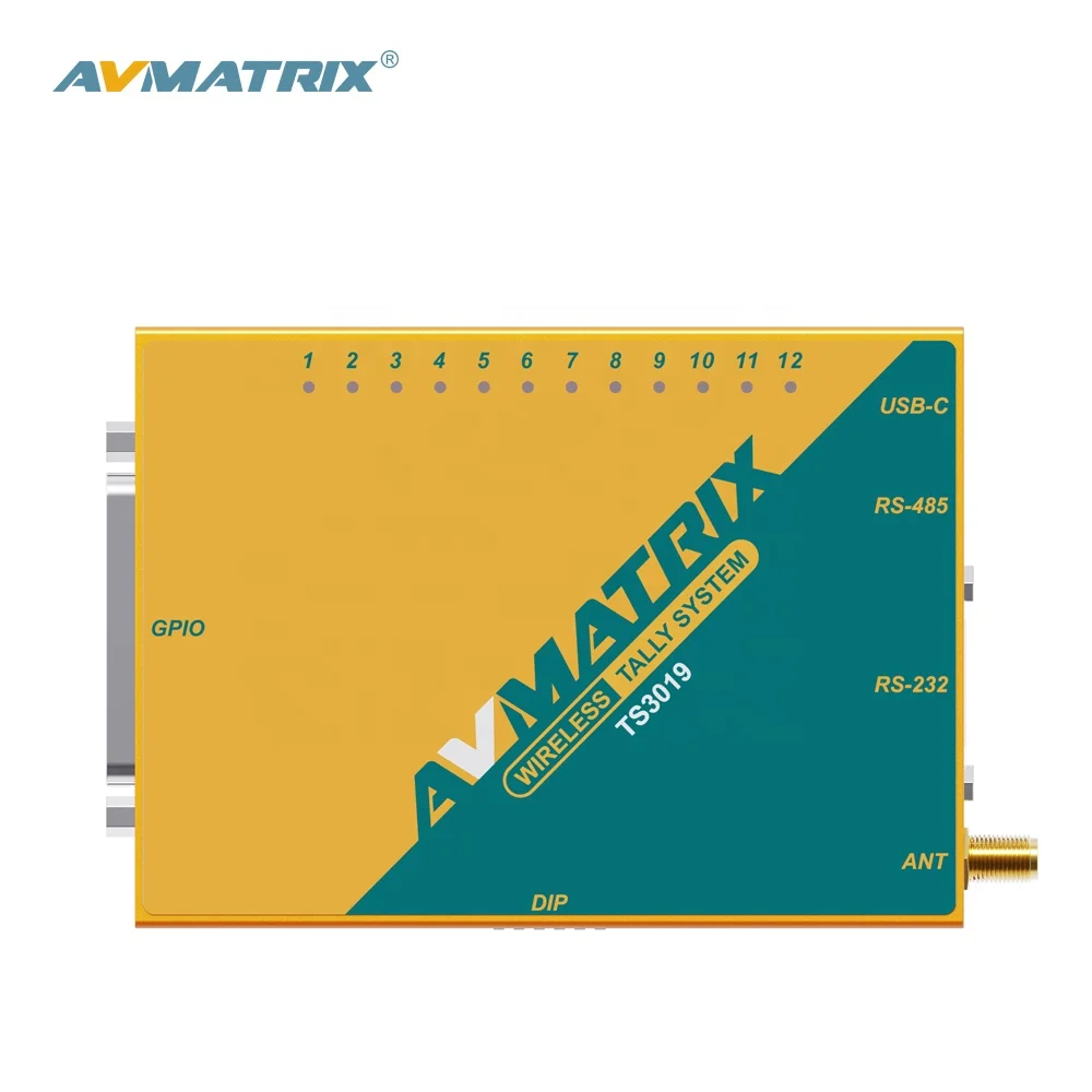 Avmatrix TS3019 беспроводной PTZ мульти контроль камеры видео переключателей Талли система имеет интерфейсы GPIO/USB/RS-485/RS-232