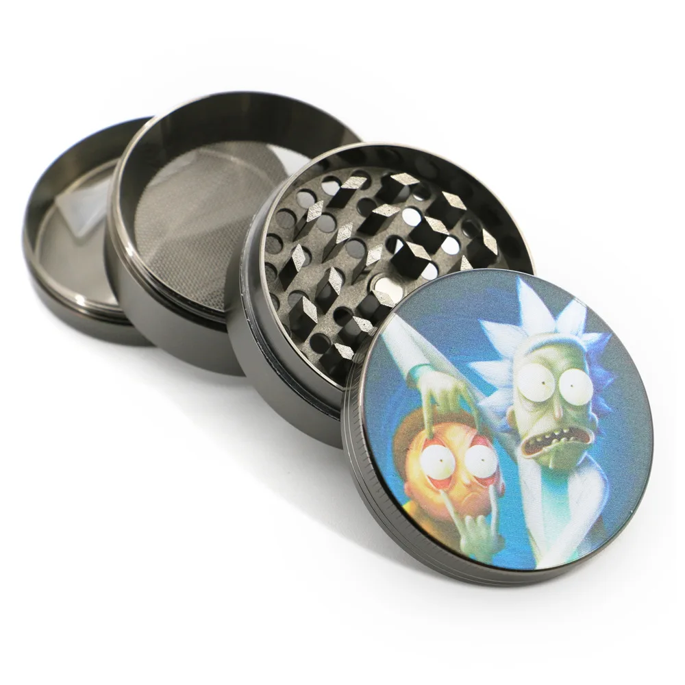 
Wholesale Funny Graphic 4 Layers Mini Portable Smoking Weed Tobacco Herb Grinder Cigarette Accessories 