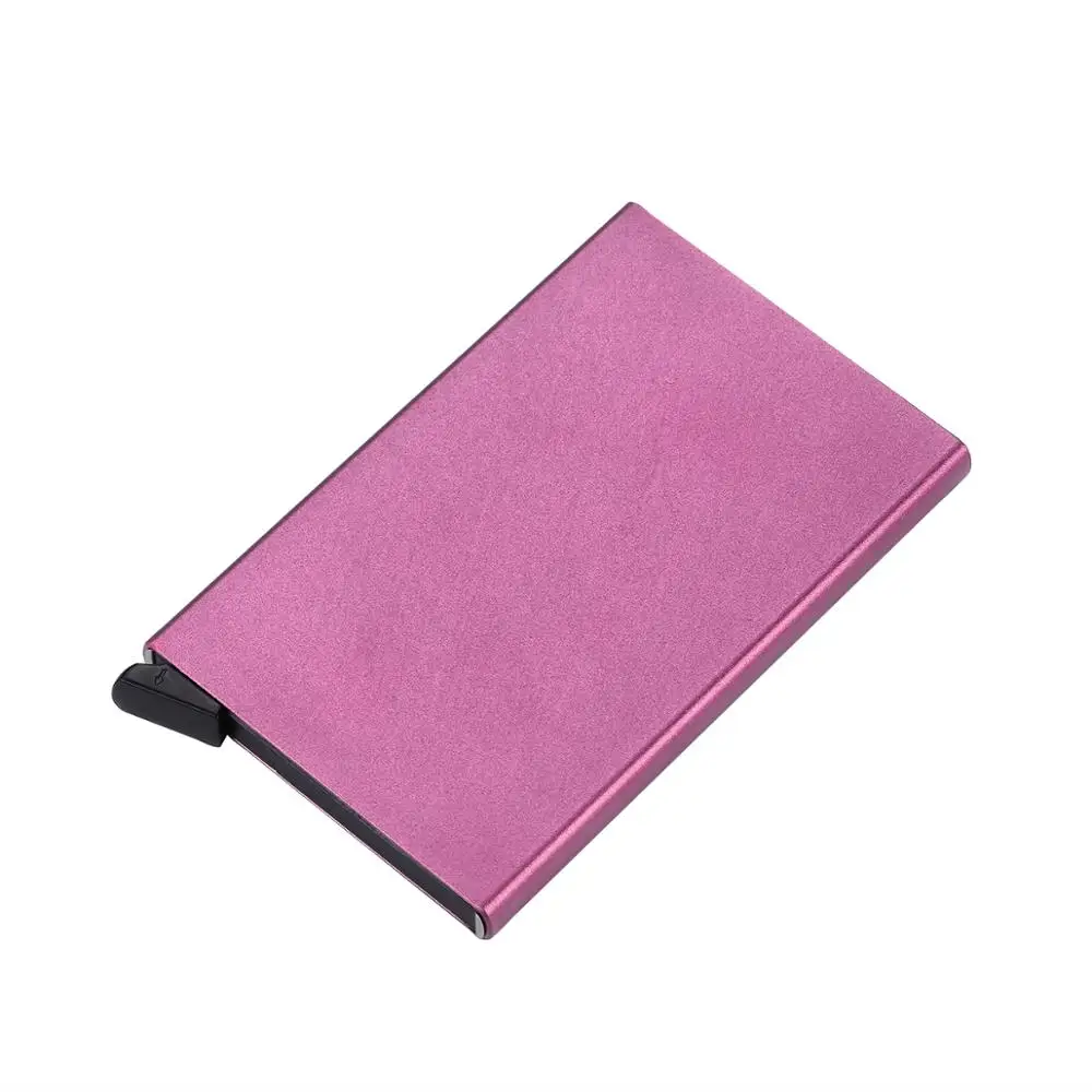 Amazon hot sale wholesale custom aluminum alloy automatic pop-up credit card case RFID card holder wallet for men promotion gift