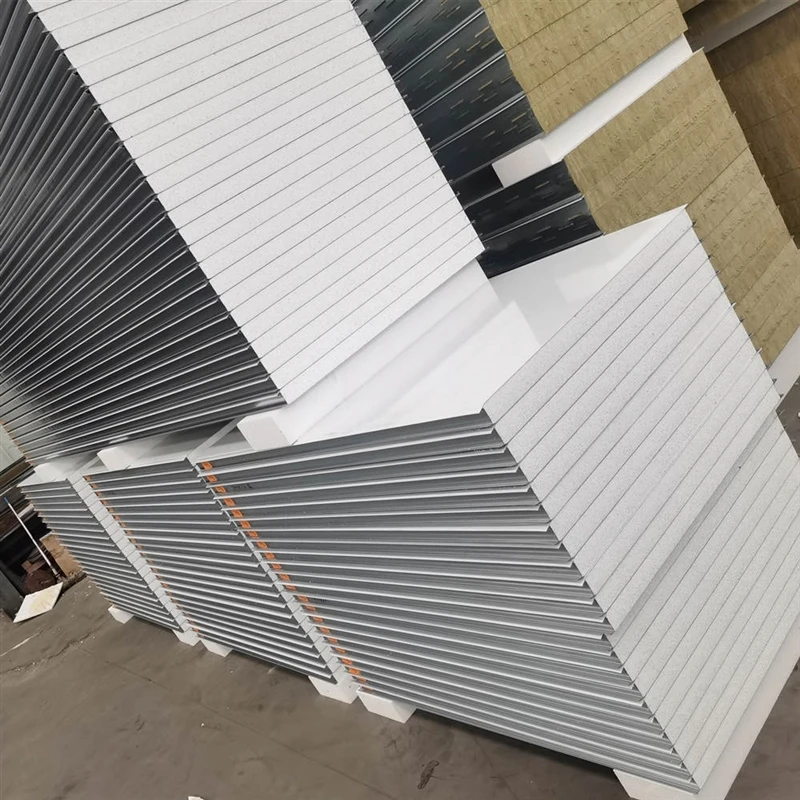 Eps Sandwich Panel Wall Insulated Fireproof Polyurethane Metal Panels Wall  75Mm Insulation Eps Sandwich Wall Panel