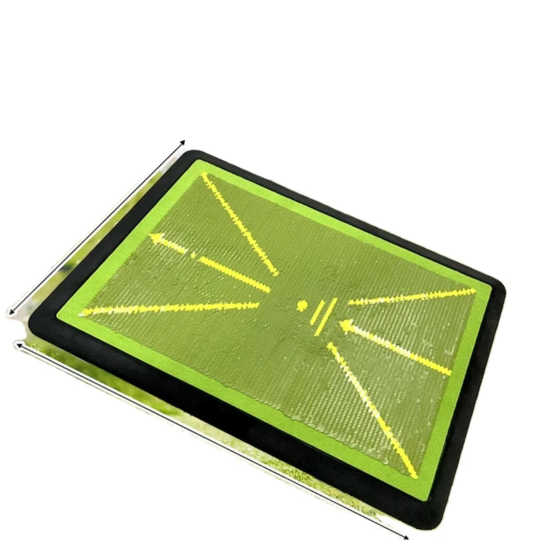 Portable Golf Swing Mat Training Aids Detection Batting and Correct Hitting Mini Golf Practice Mat with Sequin