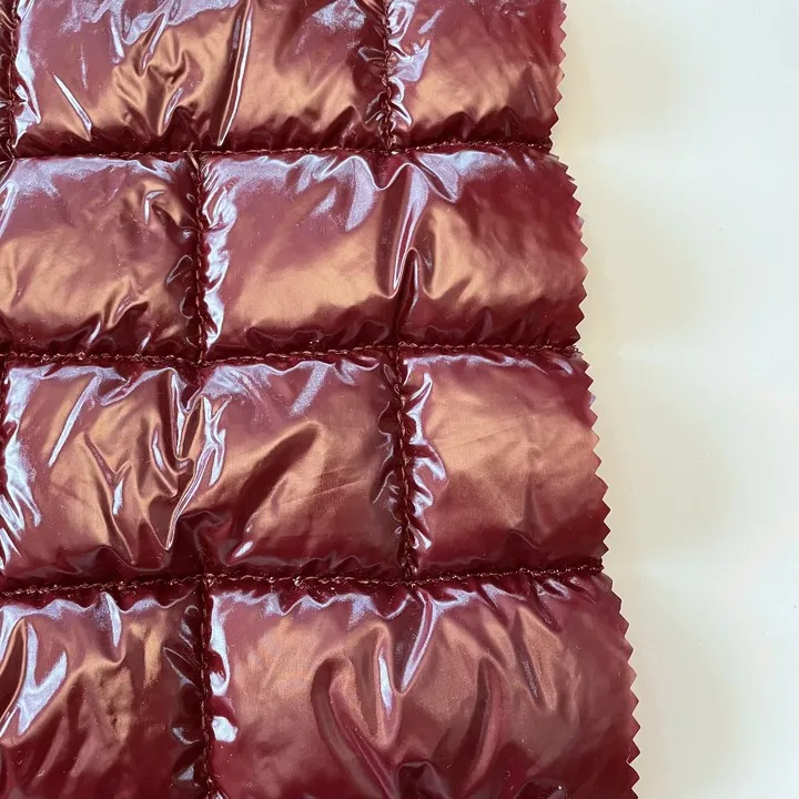 PLain 100% nylon Quilted fabric /  garment padding material