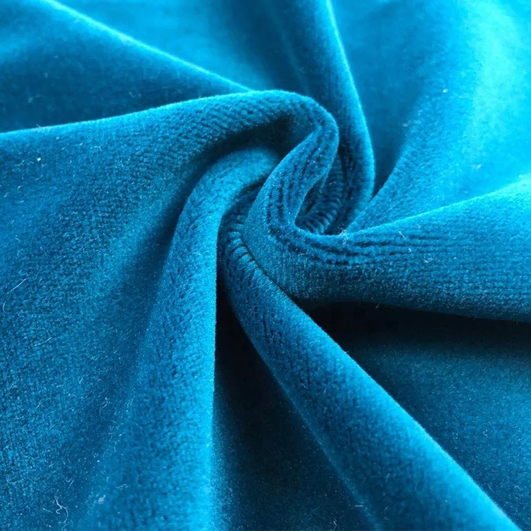 Home upholstery sofa curtain recyecled yarn dyed luxury italian sofa plain velvet fabric tissu velours pour robe