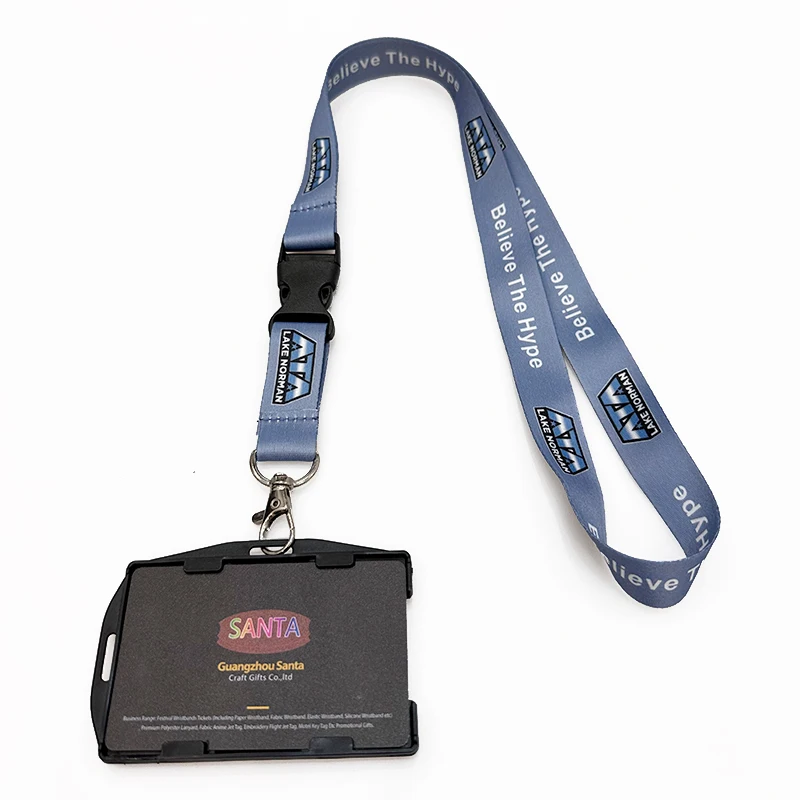 2023 New Exhibition Office School College Detachable Neck Strap Hard Plastic Name Tag Id Card Holders With Lanyard