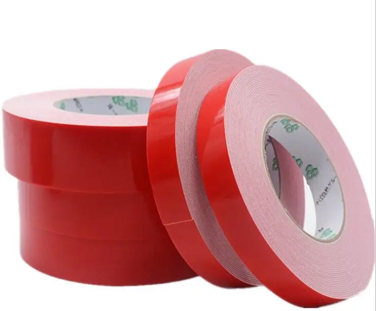wholesale 1mm thickness double side PE foam tape white and red film self adhesive waterproof PE/EVA foam tape
