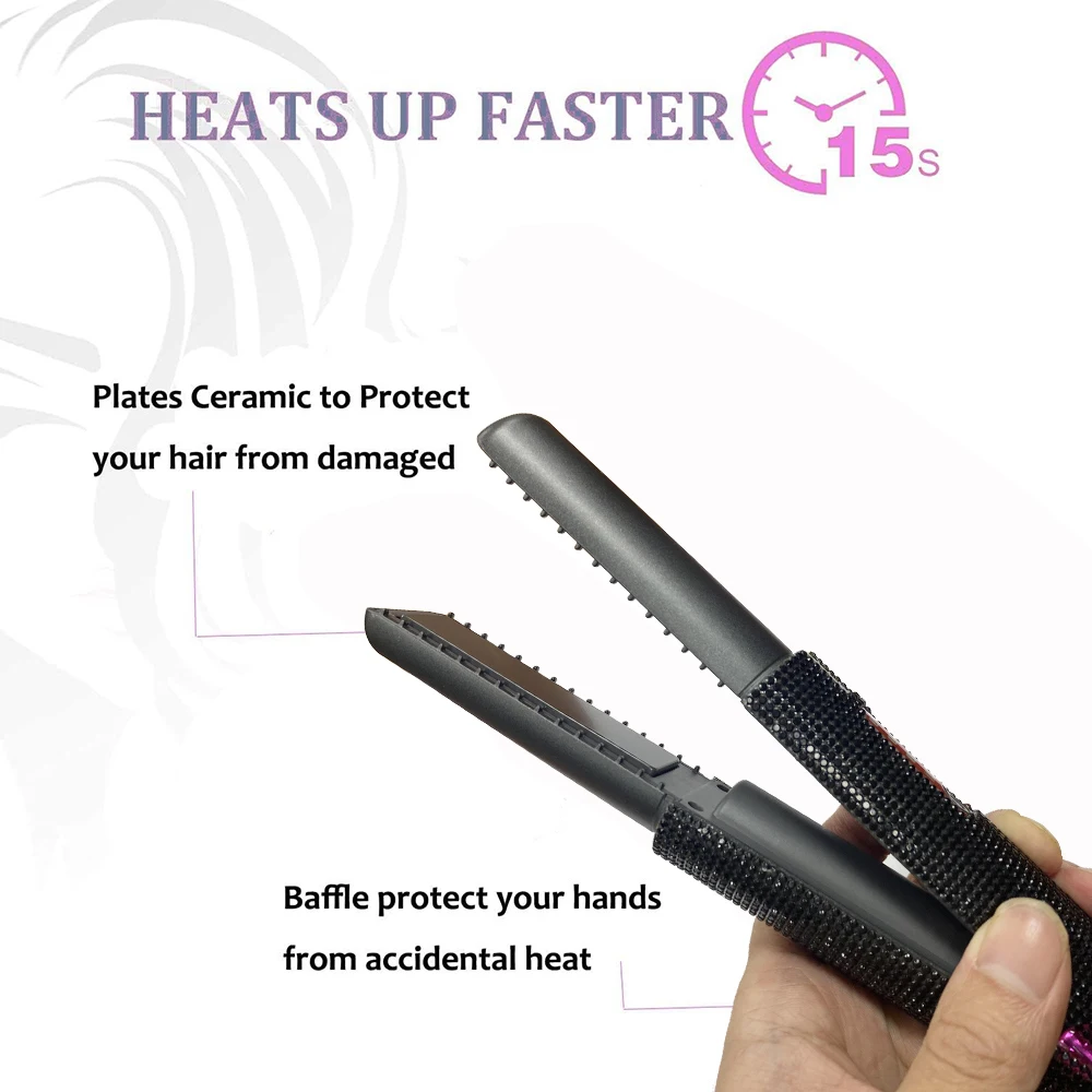 Professional Hair Straighteners Custom Color Titanium Hair Straightener Luxury Wireless  Rechargeable Private Label Flat Iron