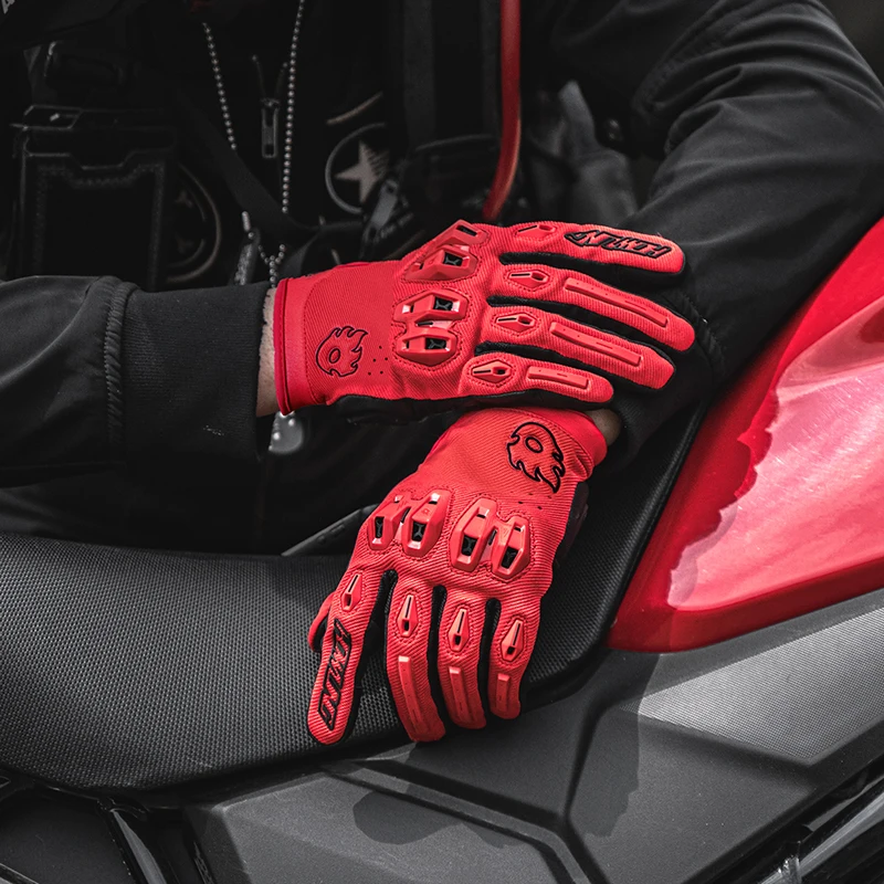 High Quality Leather Guantes Ciclismo Racing Leather Gloves Dirt Bike Riding Gloves Motorcycle Wirh Gift Box Packaging