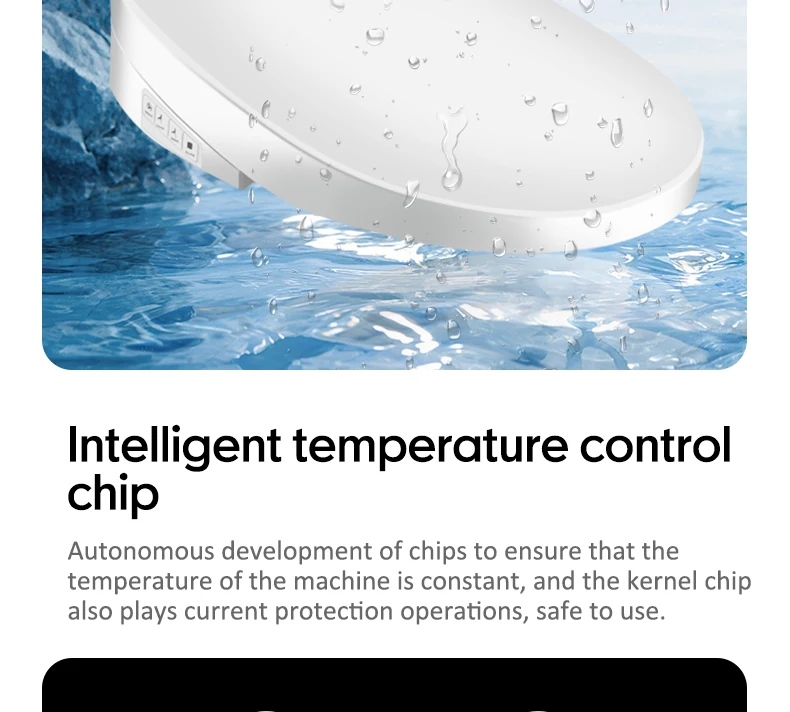 Remote control Smart bidet heated toilet seat with night light and easy installation