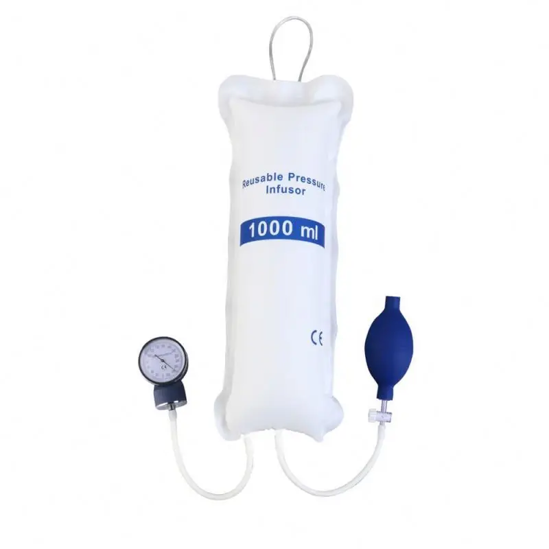 1000ml pressure infusion bag pressure infuser with Aneroid gauge