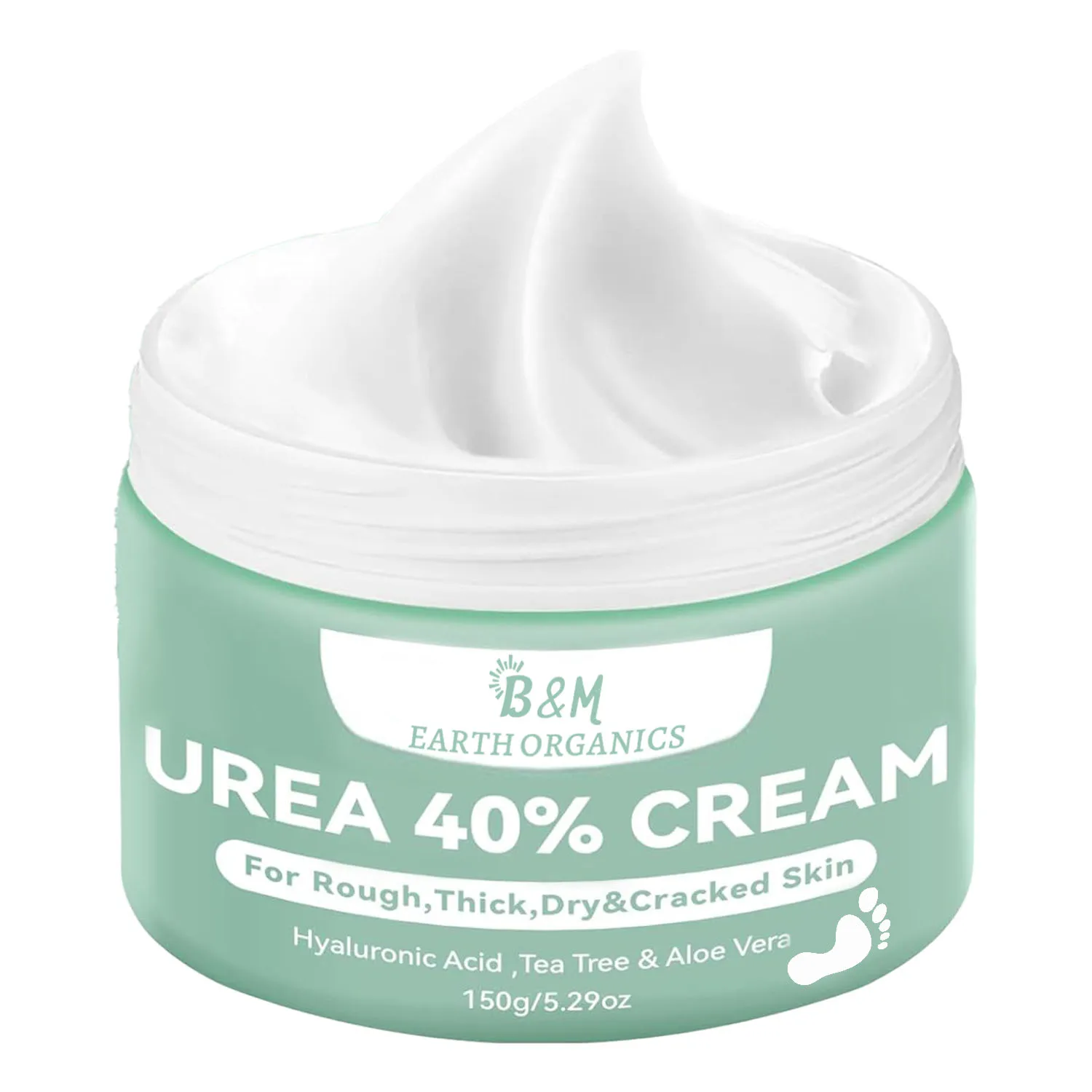 Urea Cream 40% Plus 2% Salicylic Acid Foot Cream Maximum Strength with Hyaluronic Acid Tea Tree