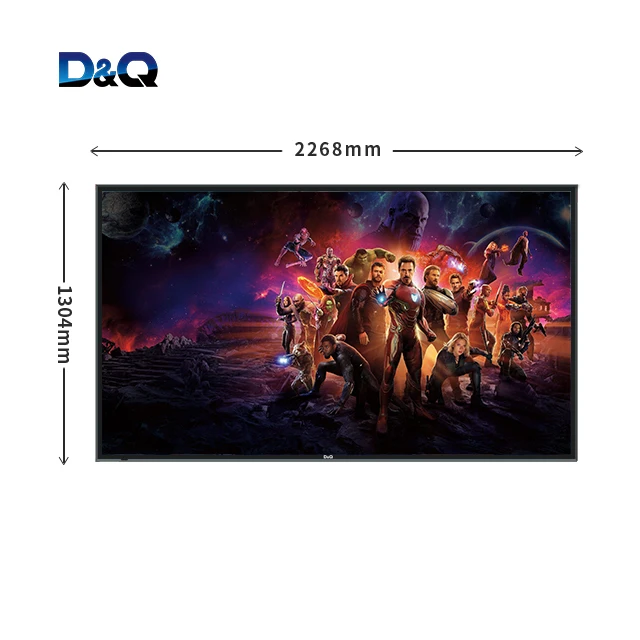 D & Q TV-100 дюймовый взрывозащищенный KTV/koraoke LED Телевизор с плоской панелью smart 4K HDR smart TV