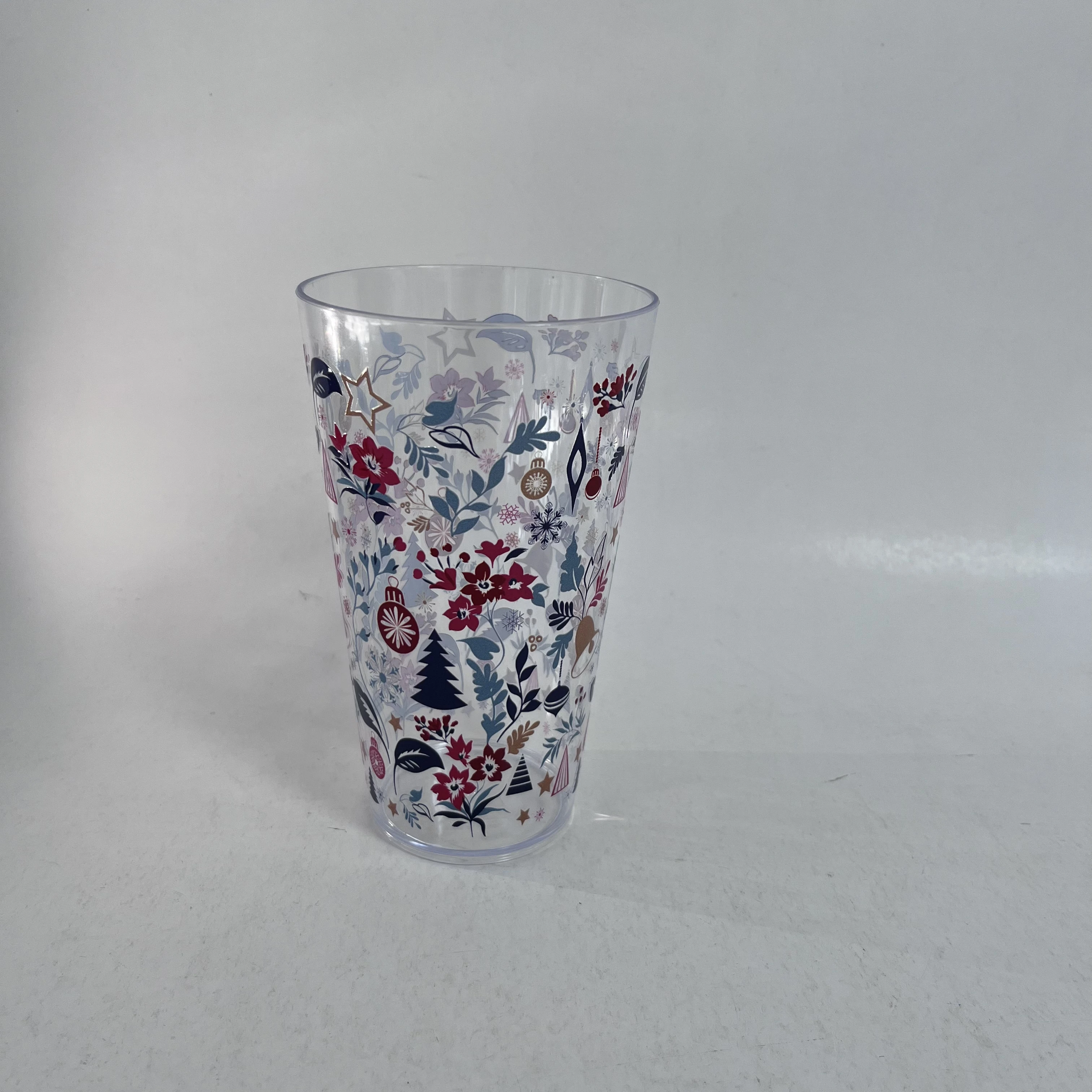 Can Customize Various Color LOGO Round Cup Plastic PS Matte Cup BPA-free Plastic Glass