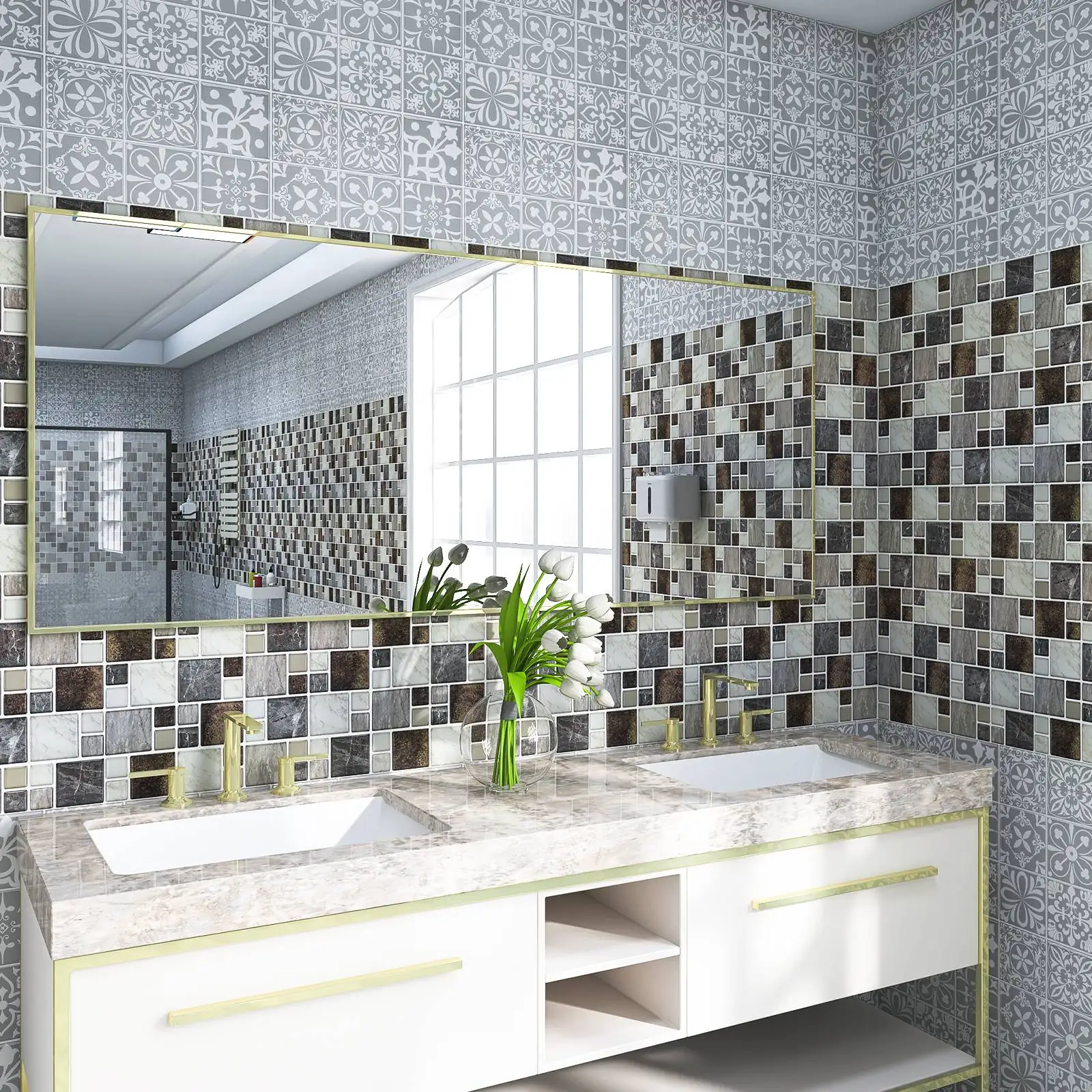 Peel and Stick Wall Tiles Modern Peel And Stick Wall Tile Kitchen Wallpaper Stickers