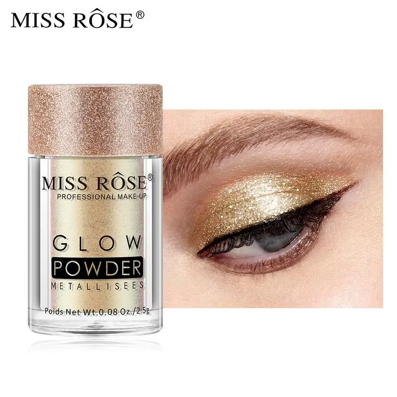 MISS ROSE 2,5 г водонепроницаемый монохромный Блестящий жемчужный порошок для век
