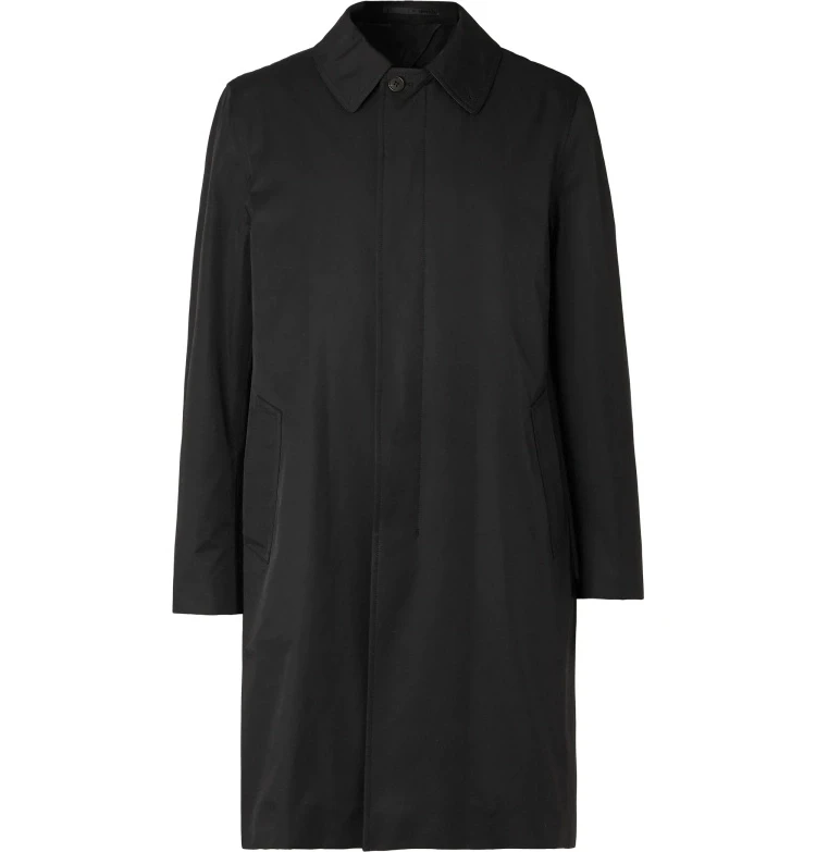 Custom Men Tech Cotton Oversized Trench Coat with Button Fastenings