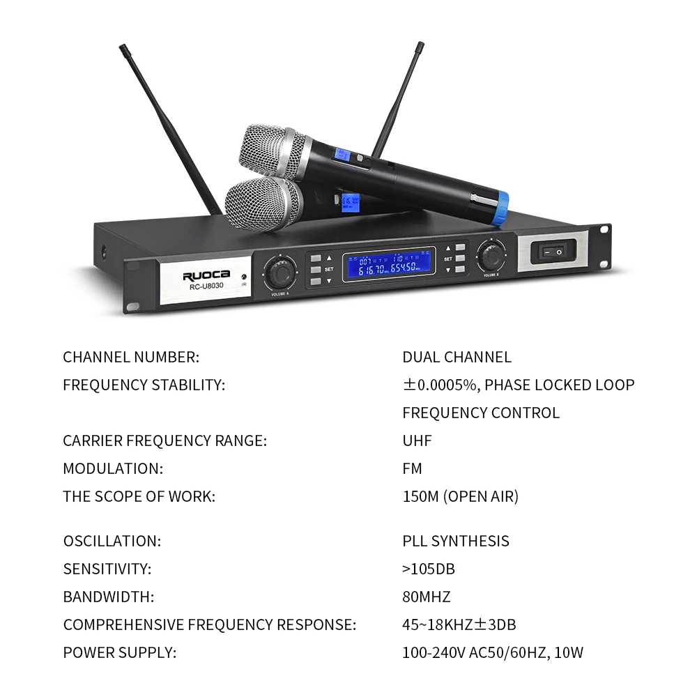 Hot Sale Professional UHF Wireless Electret Condenser Microfones Microphone