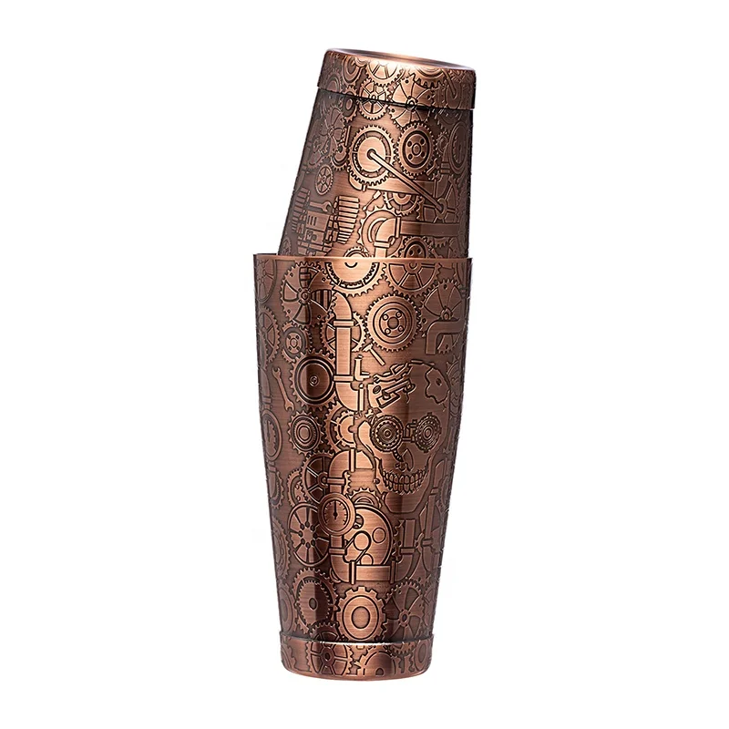 New Design Antique Modern Black Copper Stainless Steel Cocktail Shaker For Bar