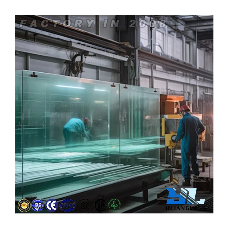 Ulianglass clear plate or curved laminated tempered glass for platform awning SGP/PVB film for glass