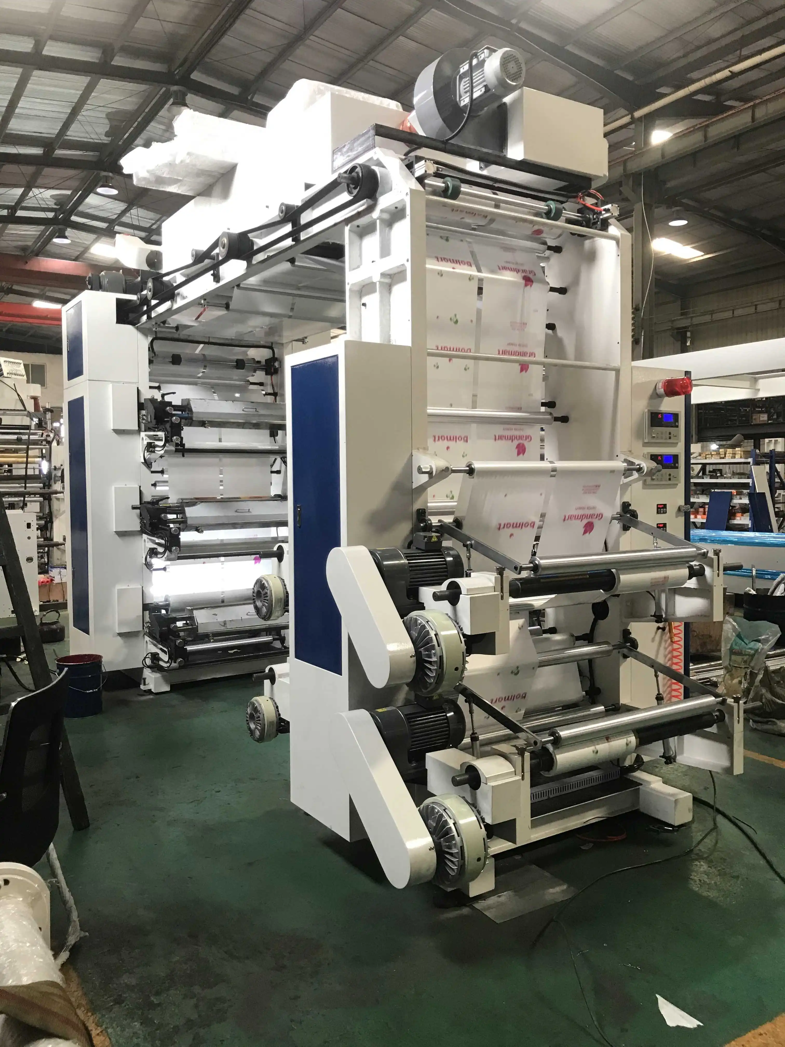 high speed PE film paper  nonwoven 6 color flexo printing machine