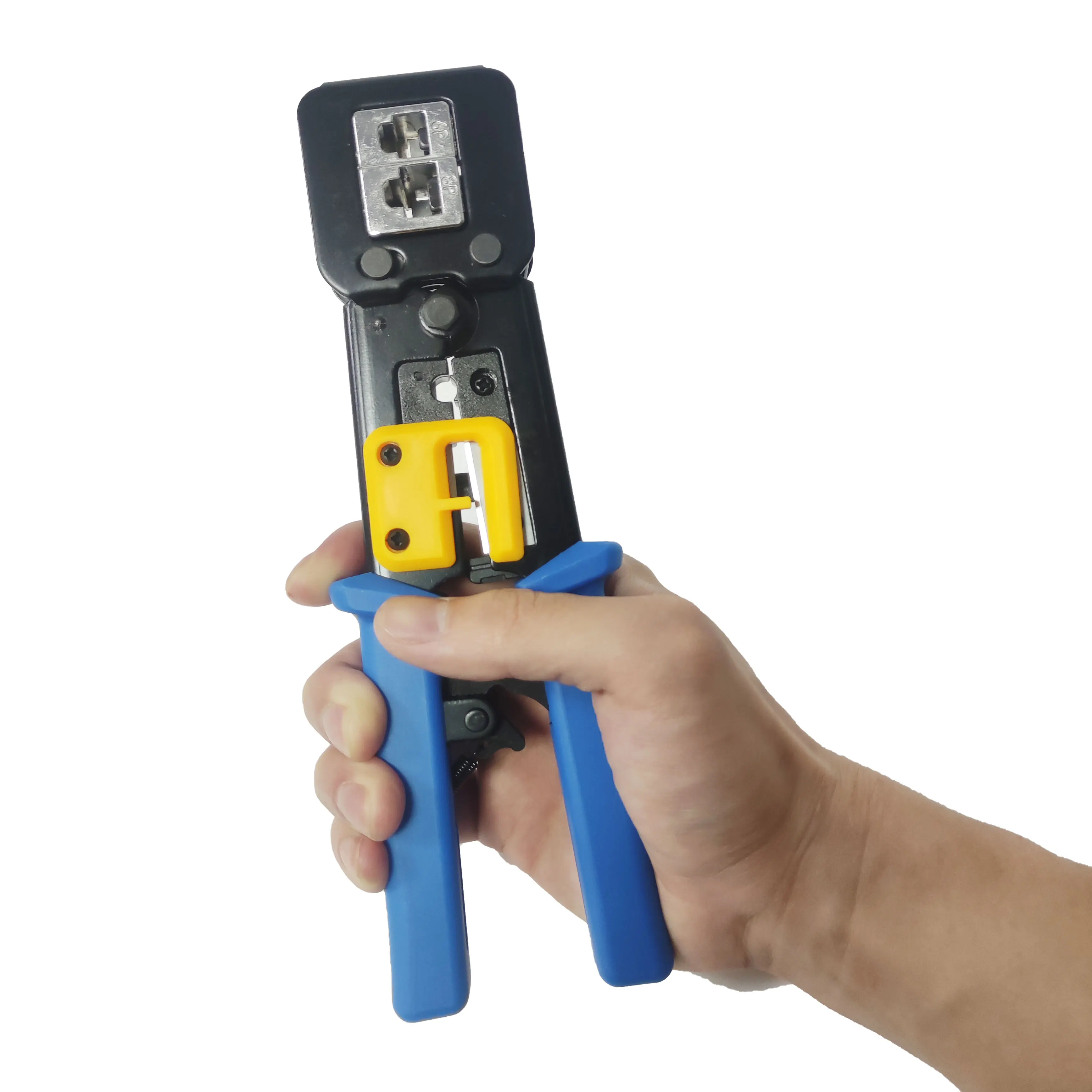 RJ11 RJ12 RJ45 Wire Stripper Network Cable Hand Tool pass through Crimper ez Crimping pliers Tool