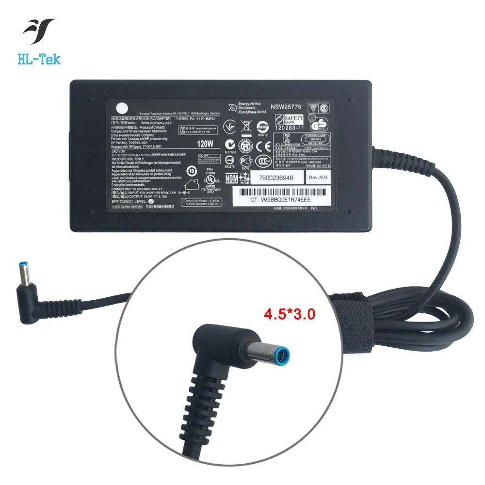 Original 120W Laptop AC Adapter Power Supply For HP 906329-002 732811-001 19.5V 6.15A HSTNN-CA25 blue tip Notebook