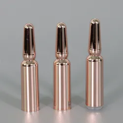 Wholesale Round Mini Plastic PETG Rose Gold Ampoule Cosmetic Bottles With PP Backseat Pharmaceutical Medical Ampoule Bottle