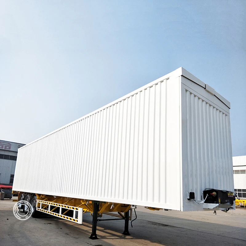 Made in China 50T 60T 70T 3 axles refrigerated van semi trailer/box trailer sale
