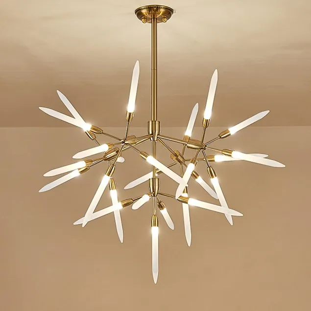 Hotel Home Decoration Led Pendant Lighting Chandelier Modern Gold Hanging Light Industrial Design Pendant Lamp For Living Room