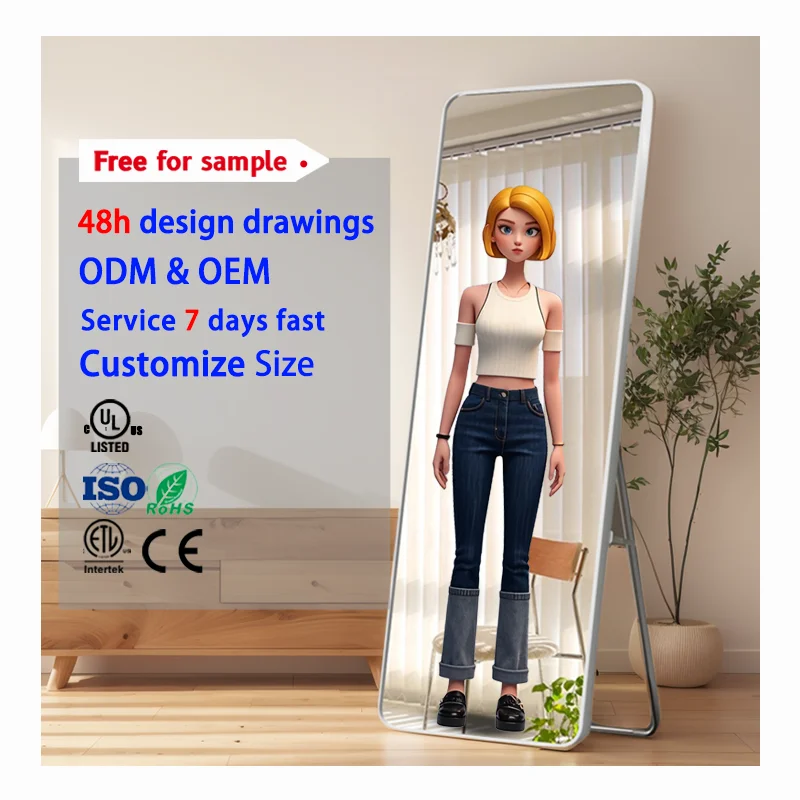 wall home decor luxury bedroom full-length dressing mirror floor standing mirrors