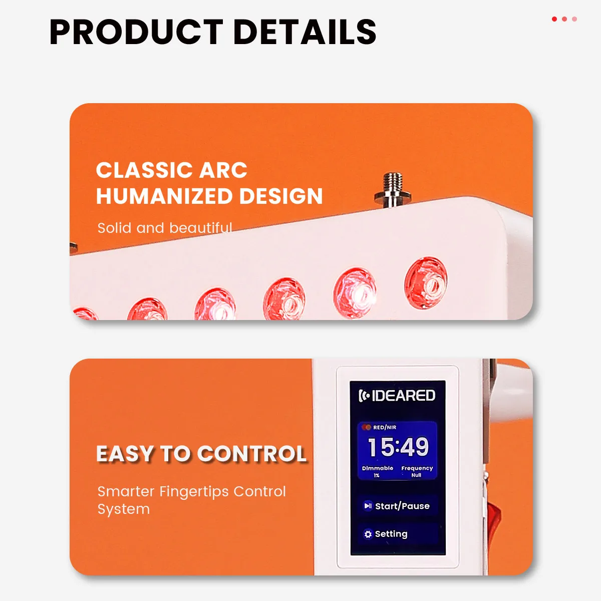 Hot sell shenzhen idea red light therapy sauna Red Light Therapy Device near infrared red light therapy panel