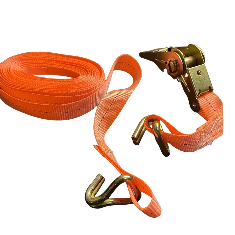 Hot Sale 2 Inch 5 Ton Ratchet Tie Down Lashing Strap Cargo Transport Belt Straps Heavy Duty