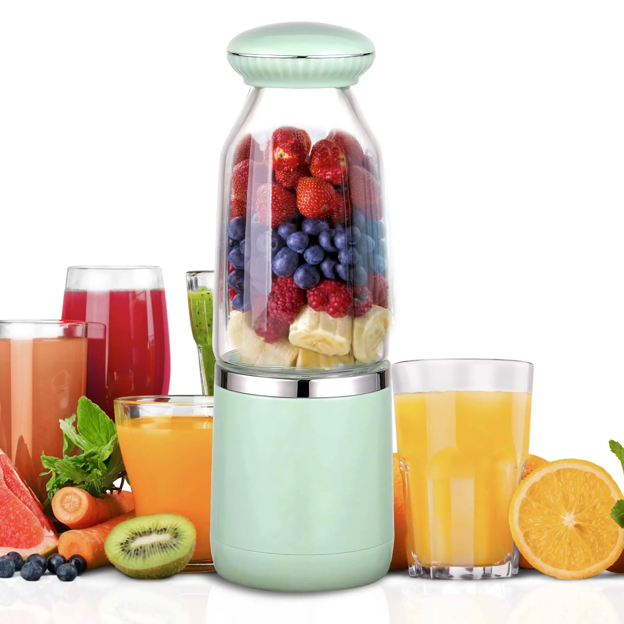 Juice extractor machine powerful 14-blade blender USB charging efficient and energy saving usb blender portable juicer blender