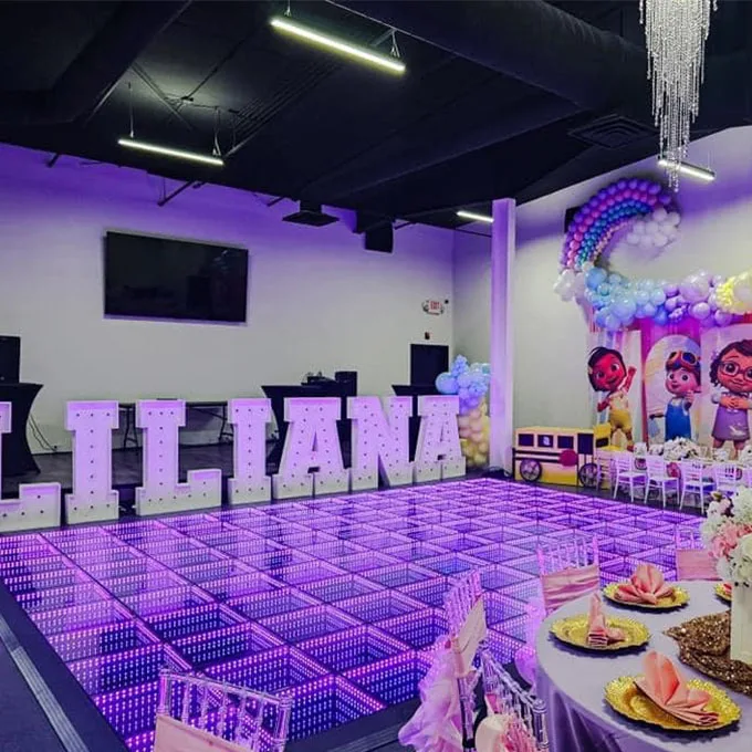 Led Dance Floor With Fill Light Lamp Dance Floor Led Interactive Magnetic 3D Mirror Dance Floor Panels