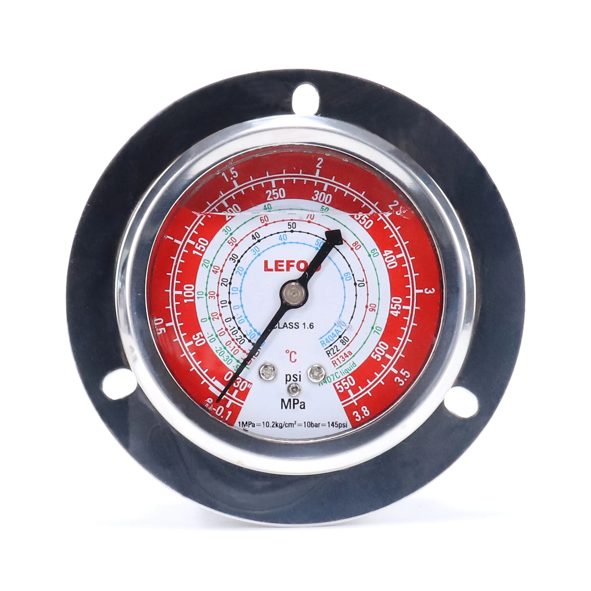 freezer, cold store and air - conditioning unit Oil-filled Pressure Gauge, high pressure -0.1~5.5, low pressure -0.1~1.8