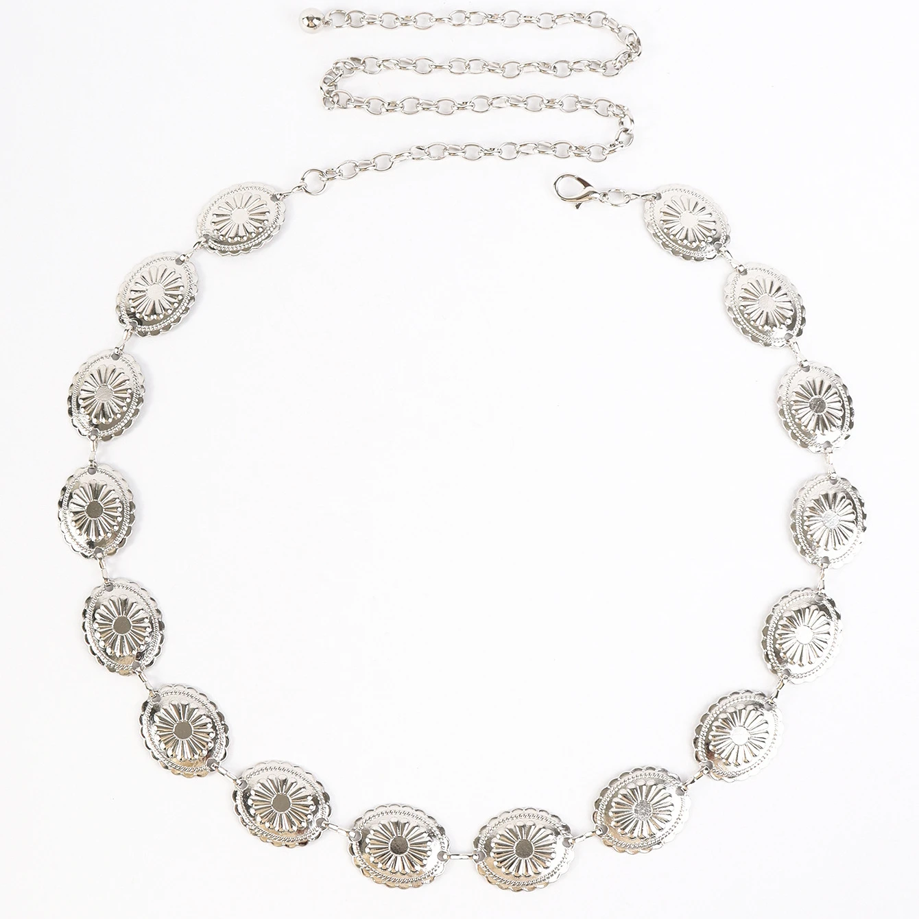 Модный Западный металлический Овальный обтягивающий женский пояс-цепочка для женщин