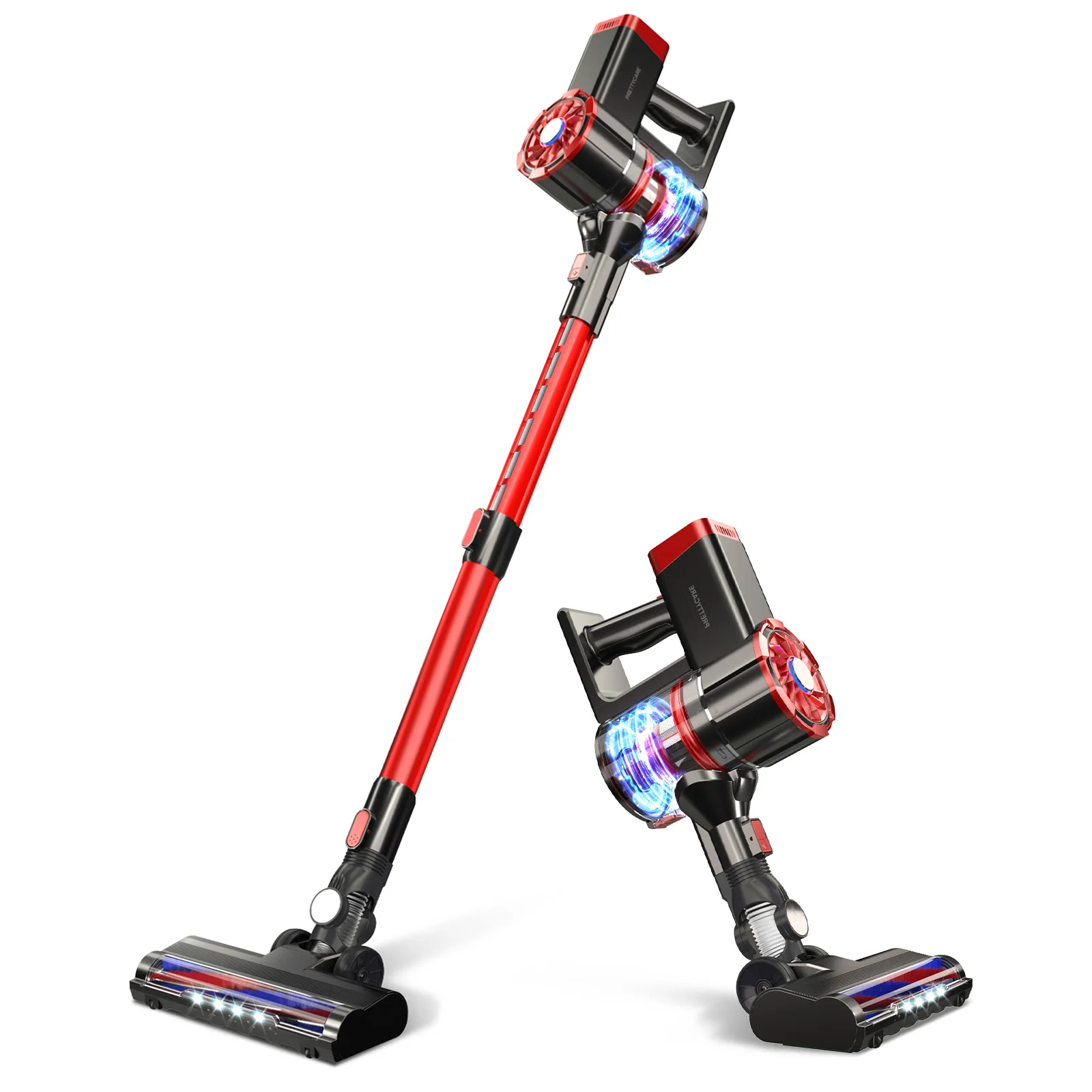 2PCS PRETTYCARE W100 Top Sale 2023 Cyclone Vacuum Trash Collector Floor Sofa Carpet Car Cordless Handheld Vacuum Cleaner