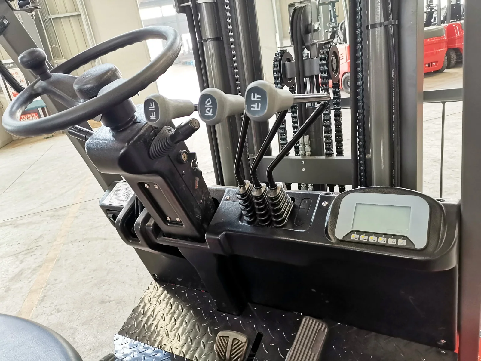 MiMA sit down 3ton electric forklift truck with 6m lifting height warehouse material moving equipment forklifts with rubber tire