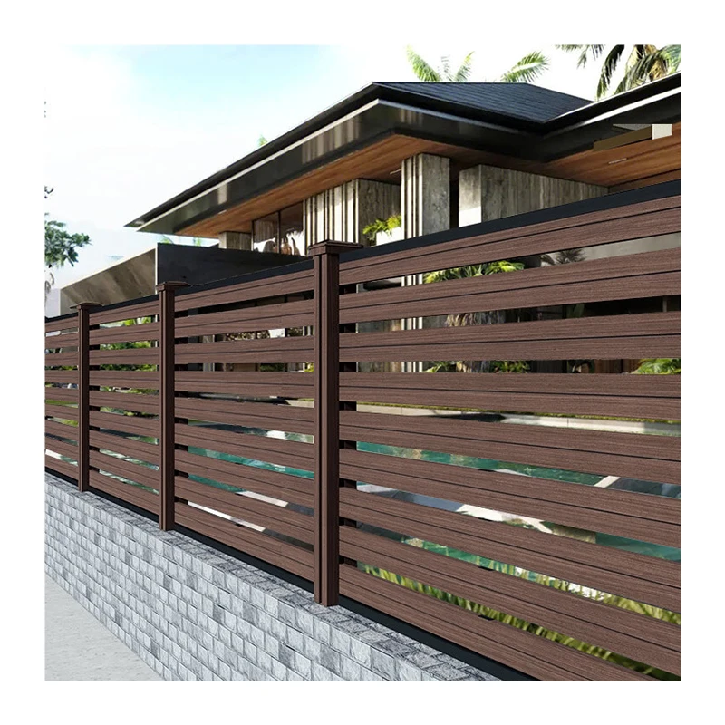 New Landscape Decoration Design Synthetic Wood Outdoor Garden Fence