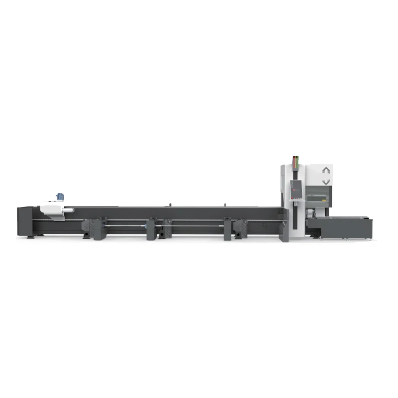 EP 45 Degrees Pipe Laser Cutting Machine 450mm big diameter SS304 Iron tube fiber laser cutter  for steel structure