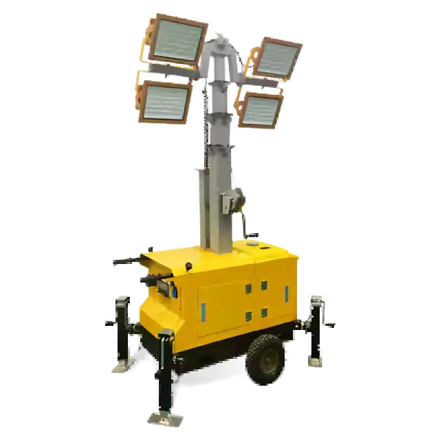 Truck mounted 7m manual mast gasoline engine mobile light tower for sale