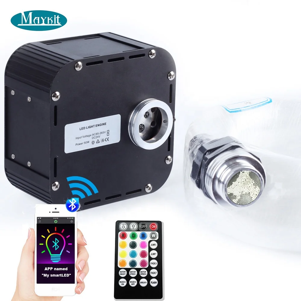 50w RGBW app control led fiber optic light source with twinkle effect for starry sky ceiling lighting